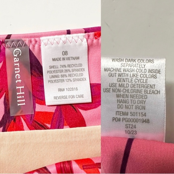 Garnet Hill tankini 8 Like New - Picture 5 of 6